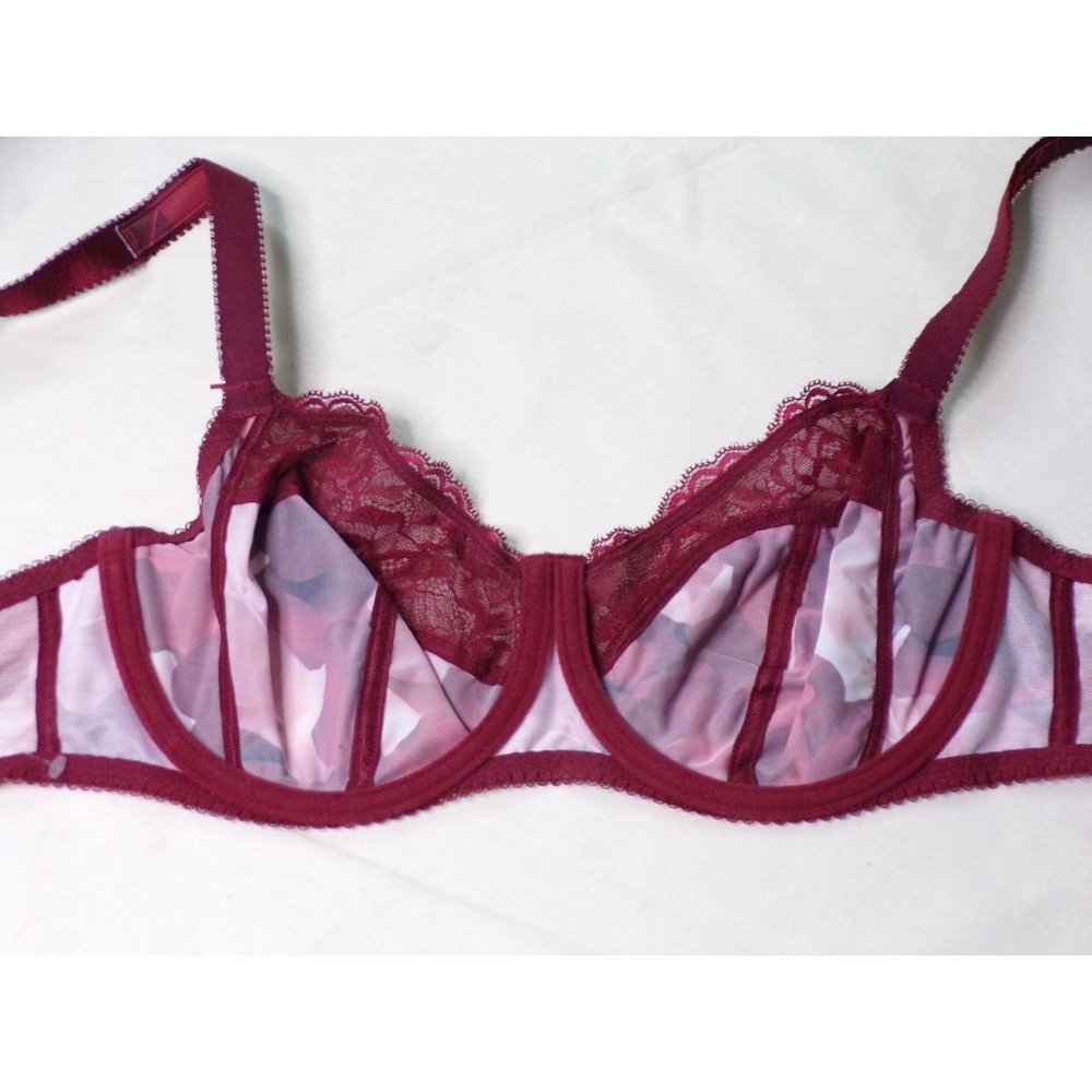 FANTASIE Rosemarie Rouge Underwire Side Support Floral Bra 32G NEW - Picture 10 of 12